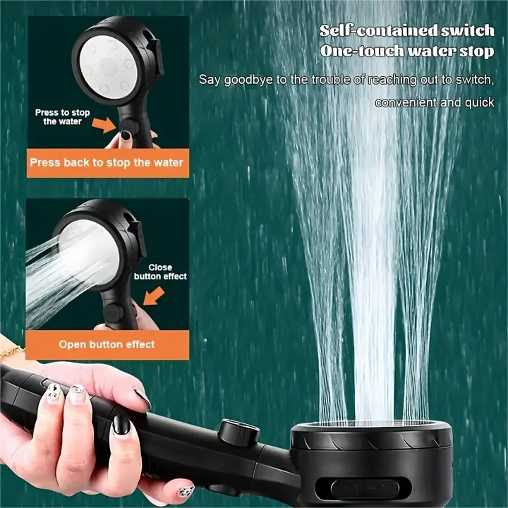 LED Showerhead with Digital Temperature Display | High Pressure & Water Saving Stornfield