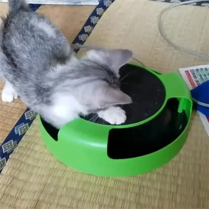 Stornfield Interactive Cat Toy with Rotating Mouse & Scratching Area