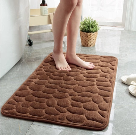 Embossed Non-slip Bathmat with Memory Foam Comfort | Stornfield