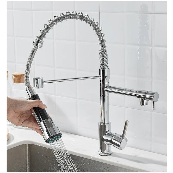 Faucet with Double Outlet – High-Quality Faucet for Flexible Washing, Easy Installation, Ideal for Modern Kitchens, Swiveling and Durable | Stornfield