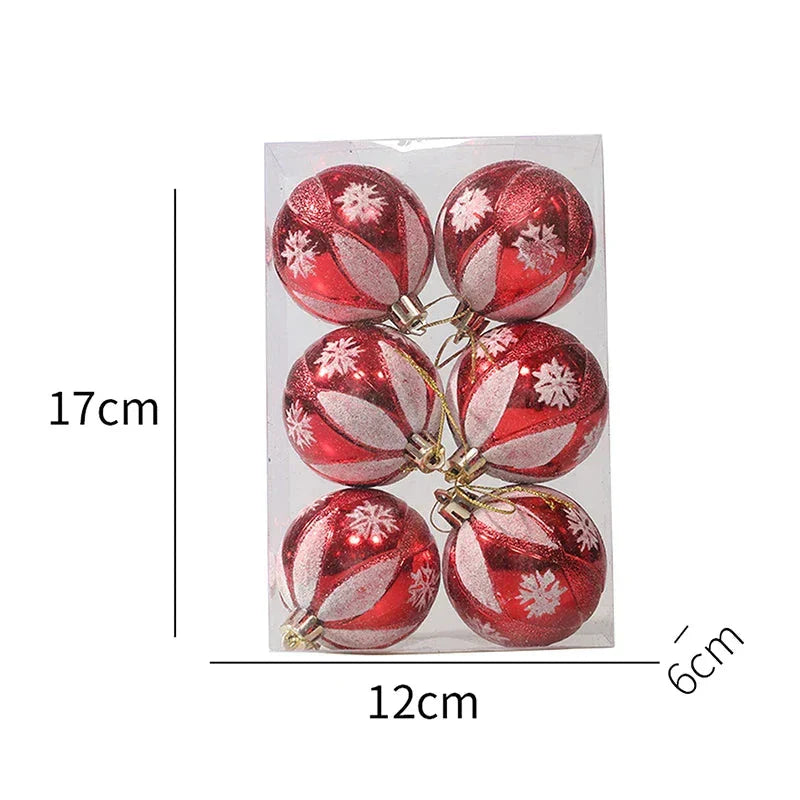 Elegant Snowflake Christmas Baubles Set – High-quality Christmas ornaments in red, white and gold, perfect for festive tree decoration at Christmas | Stornfield