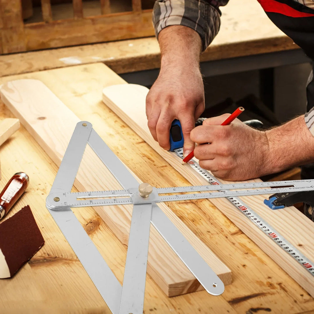 Adjustable angle ruler made of alloy, 45 cm | Stornfield