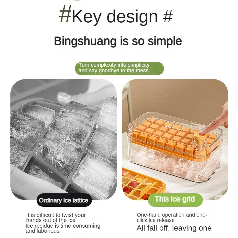 32-Grid Silicone Ice Cube Tray