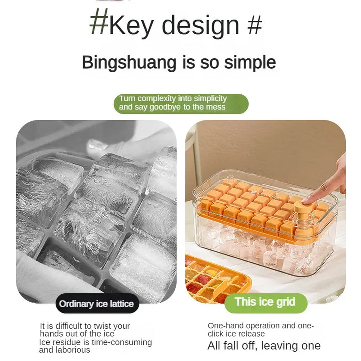 32-Grid Silicone Ice Cube Tray
