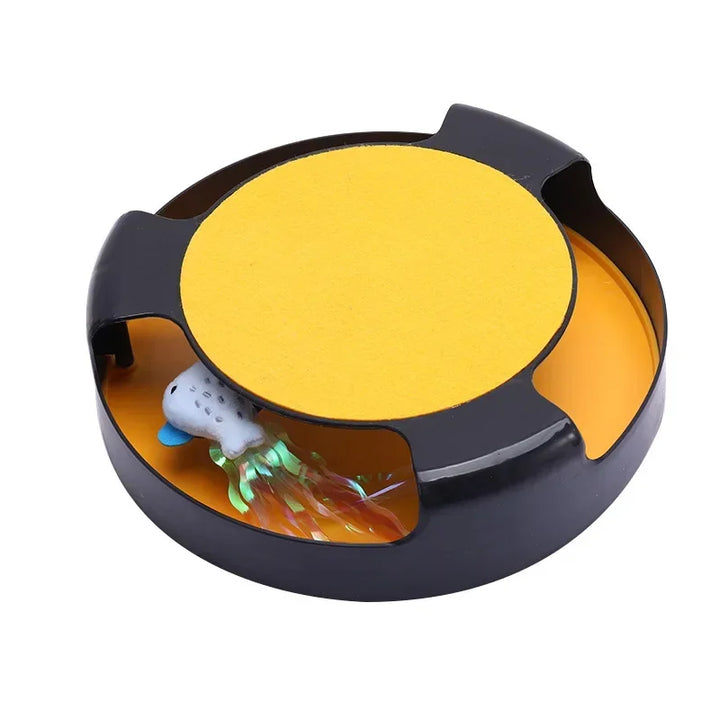 Stornfield Interactive Cat Toy with Rotating Mouse & Scratching Area