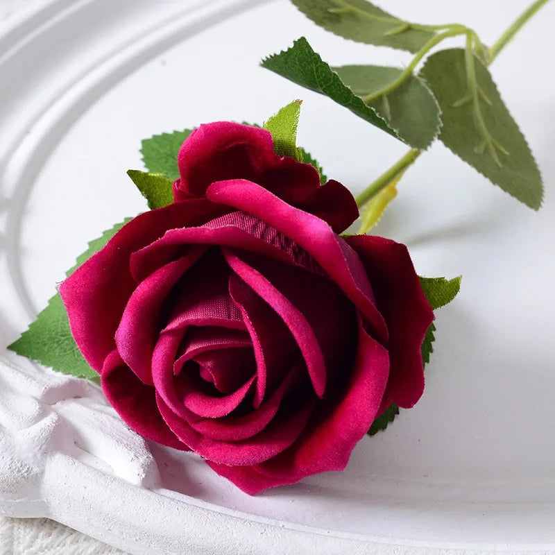 Stornfield | 20 Pieces Realistic Velvet Silk Rose Bouquet