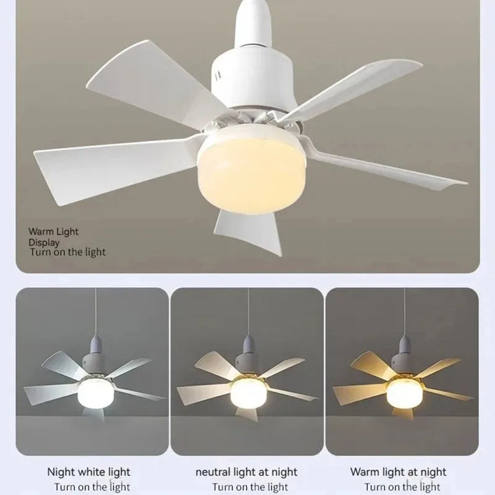 Ceiling Fan LED with Remote Control – Dimmable 30W, E27 Base, Modern Smart Wireless Fan Light for Bedroom and Living Room | Stornfield