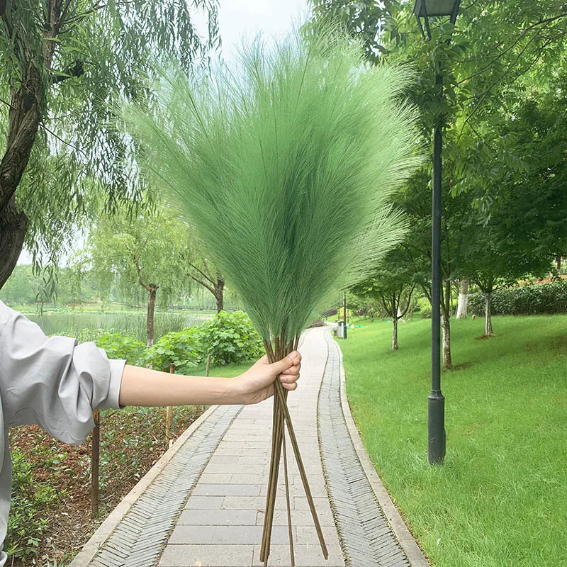 Stornfield | 5pcs 100cm Artificial Pampas Grass Dried Flower Bouquet Wedding Party Home Decor Room Artificial Plant Decoration Supplies