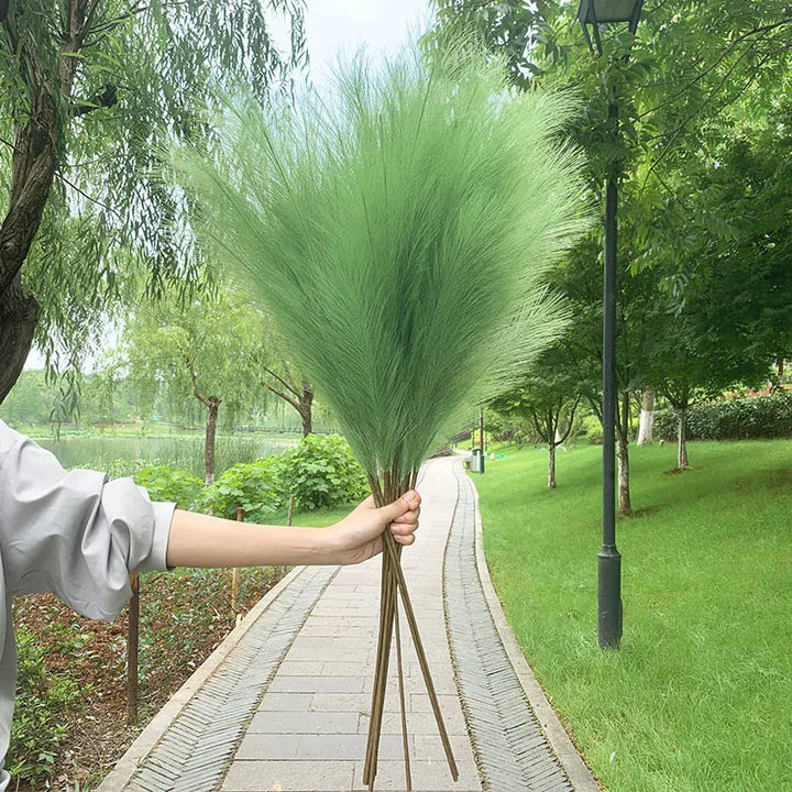 Stornfield | 5pcs 100cm Artificial Pampas Grass Dried Flower Bouquet Wedding Party Home Decor Room Artificial Plant Decoration Supplies
