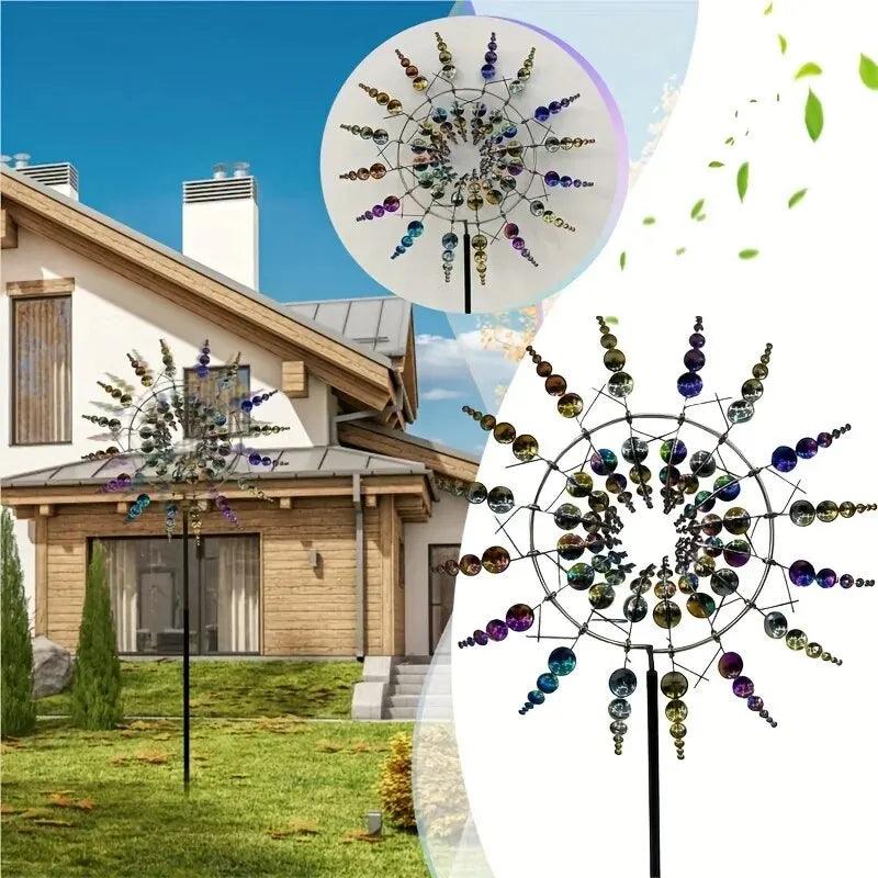 Stornfield | Spinner Windmill | Unique Wind-Powered Metal Garden Decoration