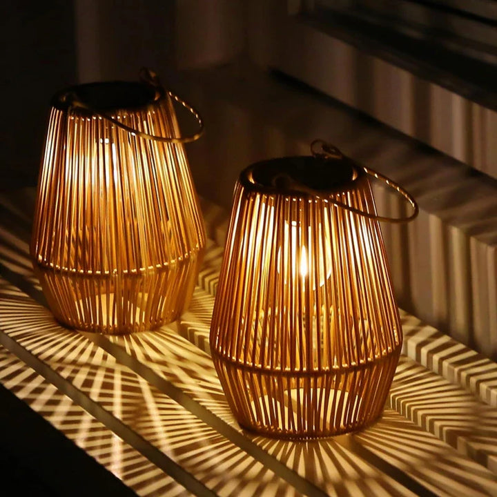Stornfield Solar Rattan Lantern