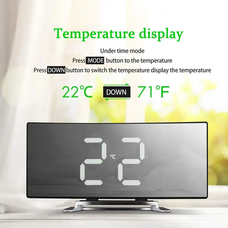 Stornfield | Curved Screen Digital Alarm Clock