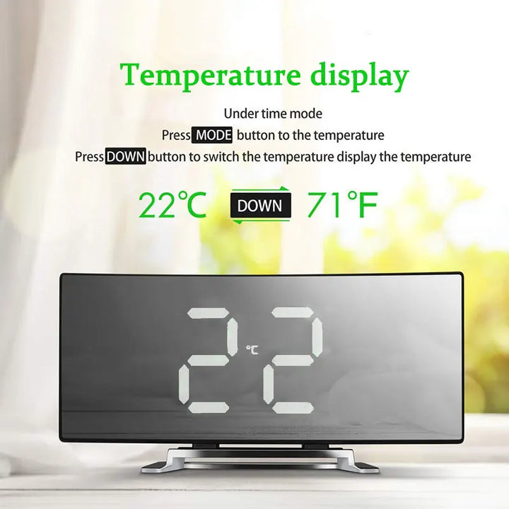 Stornfield | Curved Screen Digital Alarm Clock