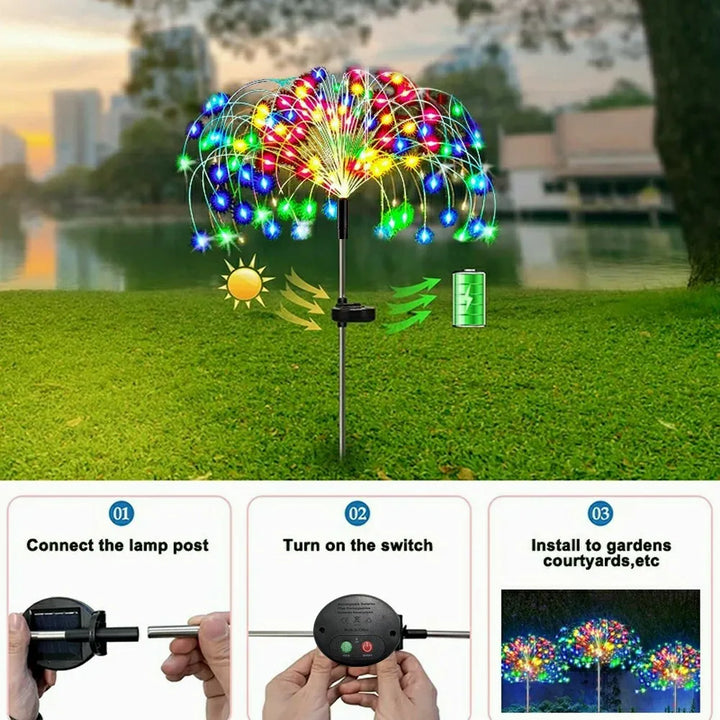 LED Solar Firework Fairy Outdoor Pathway Lights | Stornfield