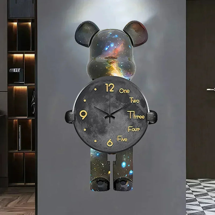 Glowing Star Bear LED Wall Clock | Stonrfield
