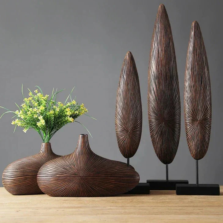 Stornfield | ClayAura Sahara Sculptured Vase | Handmade | Modern Decor for Home | Elegant Design
