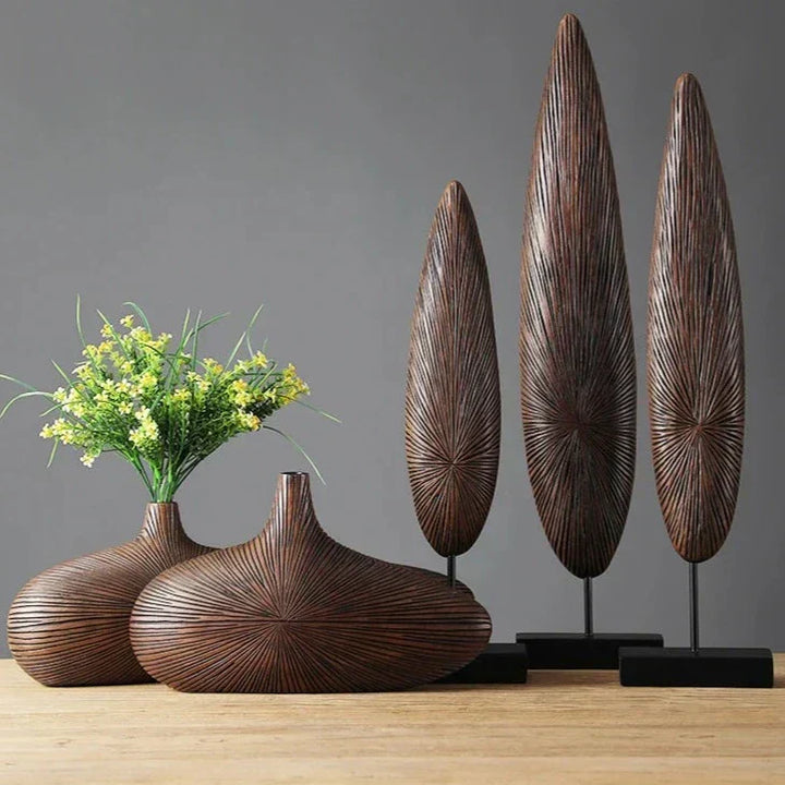 Stornfield | ClayAura Sahara Sculptured Vase | Handmade | Modern Decor for Home | Elegant Design
