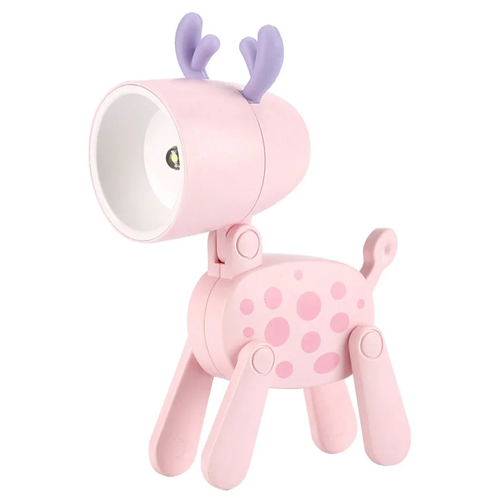 Stornfield | Cute LED Night Light - Mini Dog, Deer, Dinosaur Foldable Table Lamp for Children's Bedroom