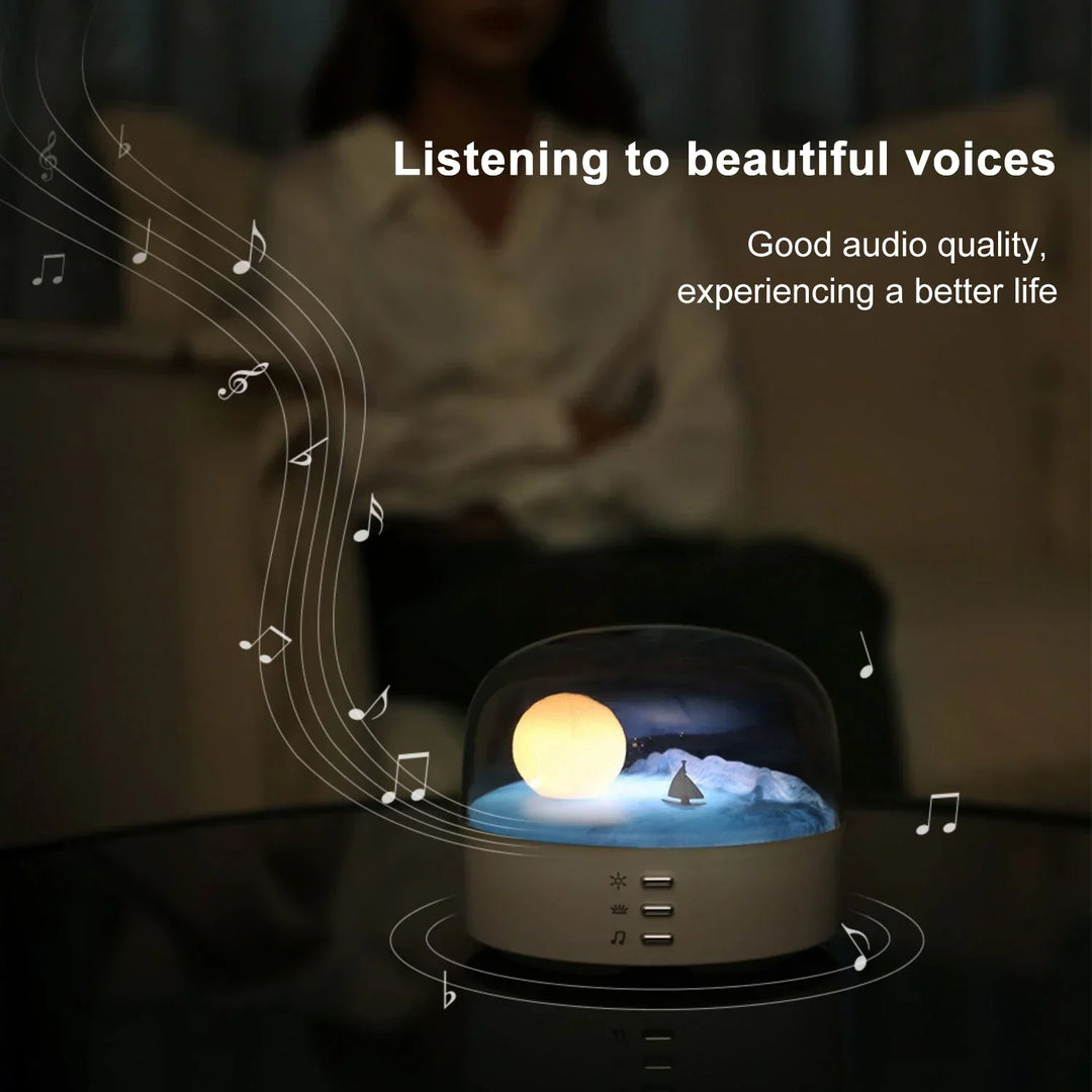3D Mysterious Moon LED Night Light Speaker | Stornfield