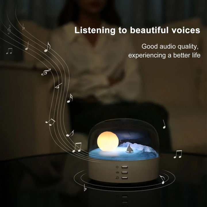 3D Mysterious Moon LED Night Light Speaker | Stornfield