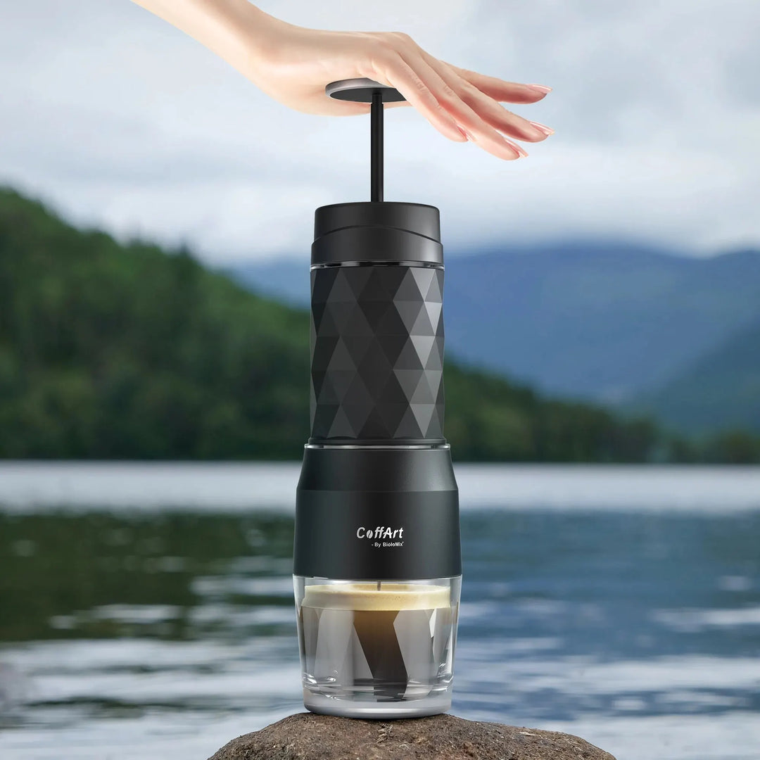 Stornfield | Portable Coffee Machine Espresso Maker Hand Press Capsules Ground Coffee Portable Infuser for Travel and Picnic, BioloMix