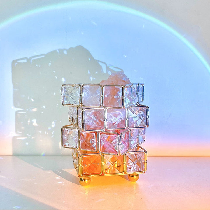 Crystal Room Mood Ambient Geo Shimmer Cube Light | Stornfield