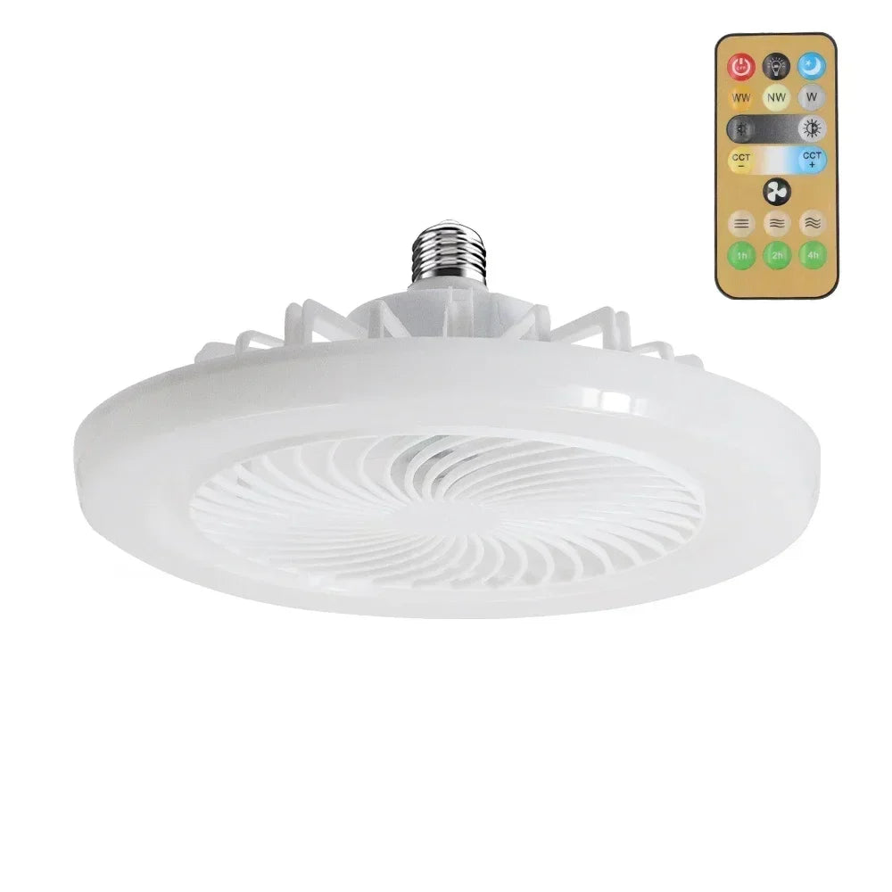 Upgrade Your Living Space with the Smart Remote Control Ceiling Fan - LED Lighting and E27 Converter Base Included for Ultimate Convenience | Stornfield