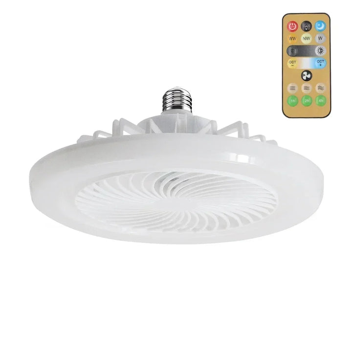 Upgrade Your Living Space with the Smart Remote Control Ceiling Fan - LED Lighting and E27 Converter Base Included for Ultimate Convenience | Stornfield