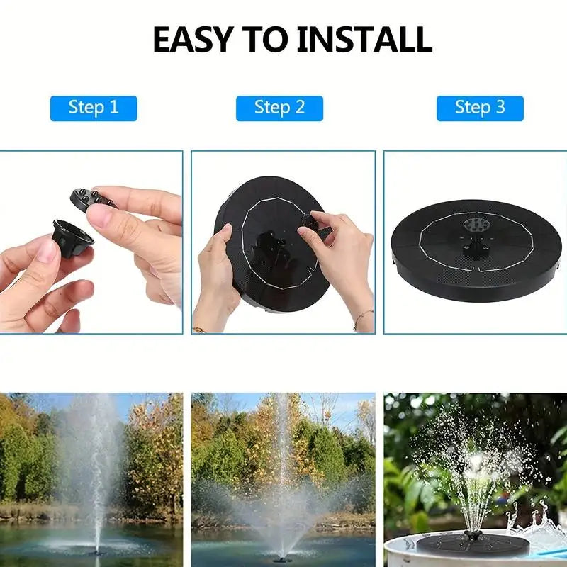 Stornfield | Vital SolarSpring Solar Fountain | Floating Pond Pump | Garden Decor | Solar Water Features for Outside
