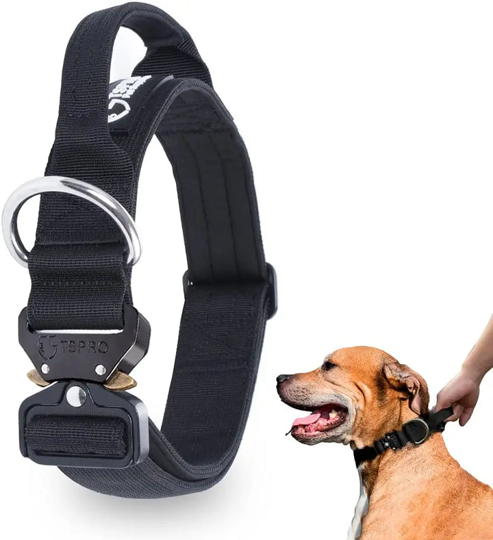 Stornfield Tactical Dog Collar with Metal Buckle & Handle