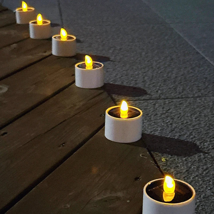 Solar-powered LED candles - Flickering outdoor lighting for garden and patio | Stornfield