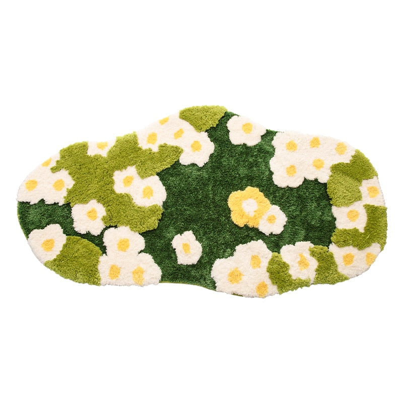 Green garden rug | Stornfield