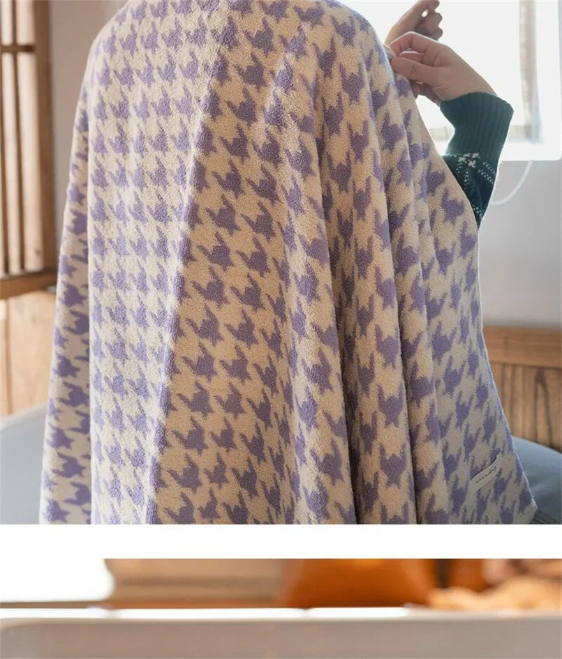 HoundLuxe Vintage Houndstooth Cotton Face Cloth Stornfield
