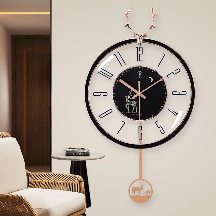 Luxurious silent wall clock – Modern design with large dial for living room | Stornfield