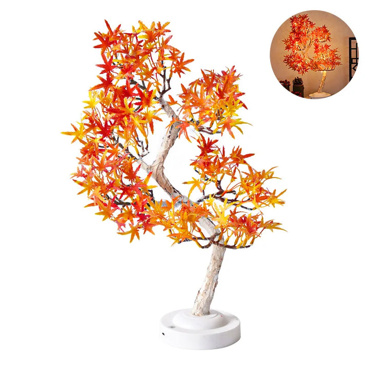 LED Maple Leaf Bonsai Tree Night Light – Decorative Table Lamp for Living Room and Bedroom | Stornfield