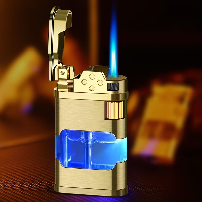 Blue Flame Metal Windproof Gas Lighter | Stornfield