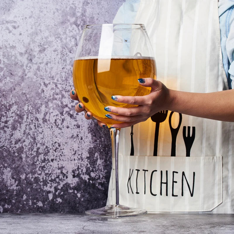 Stornfield | Huge 106oz Wine Glass and Beer Mug Combo - 3000ML Extra Large Crystal Glass for Parties, Weddings and Celebrations