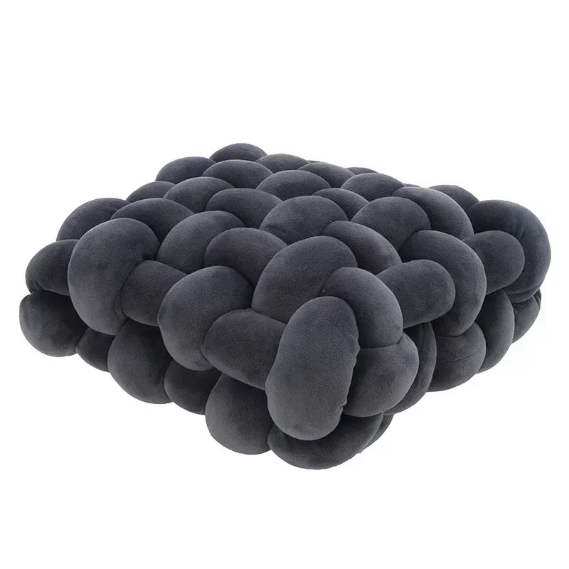 Thick woven knot cushion | Stornfield
