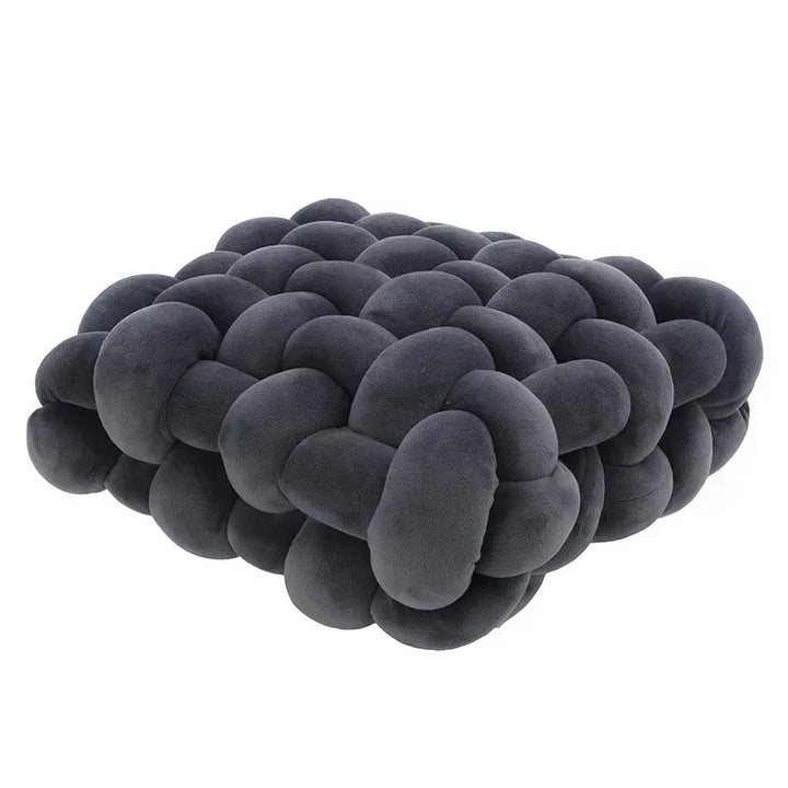Thick woven knot cushion | Stornfield
