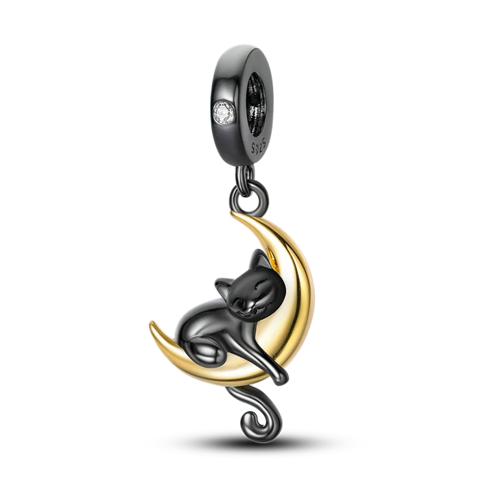 Stornfield | 925 Sterling Silver Charms, Leopard Gold Beads, Colorful Chameleon Rhino Lion Beetle Cat Pendant Compatible with Original Pandora Bracelet Jewelry