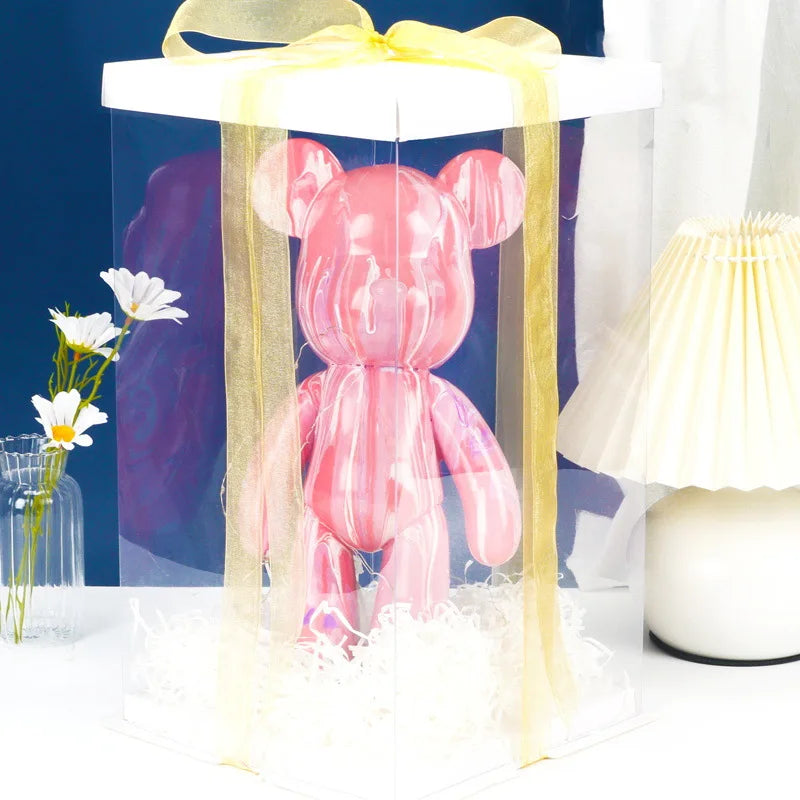 Stornfield | Graffiti Painted Bear Fluid Violent White Body Ornaments DIY Handmade Customized Model Desktop Decoration New Accessories