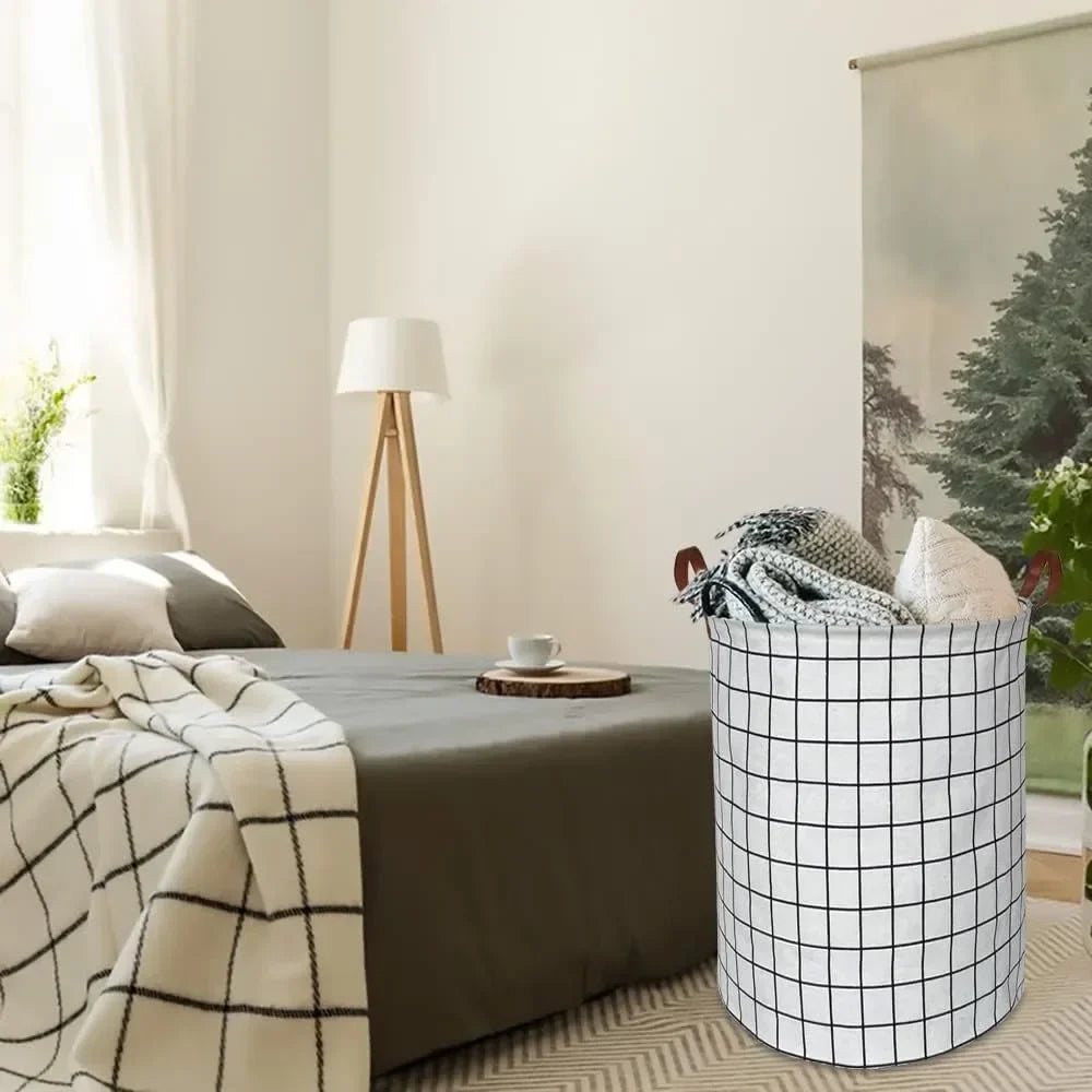 EcoStore Laundry Basket – Foldable Canvas & Linen Laundry Basket with Handles and Drawstring Stornfield