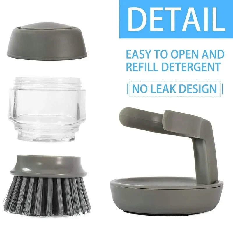 Dish brush with soap dispenser & holder | Eco-friendly plastic | Stornfield