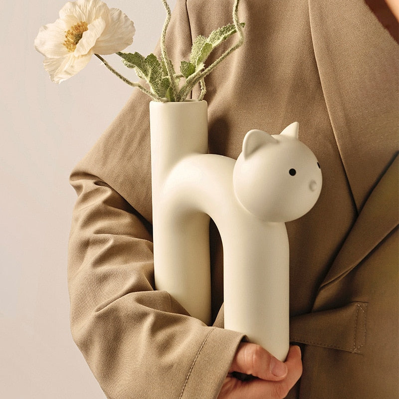 Ceramic Cat Vase | Stornfield