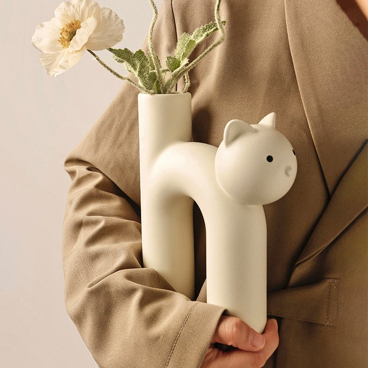 Ceramic Cat Vase | Stornfield