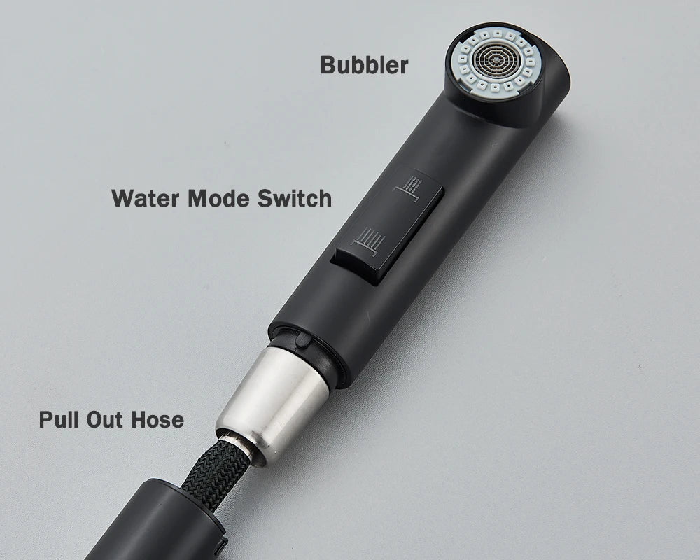 FlexiJet Black extendable kitchen faucet Stornfield