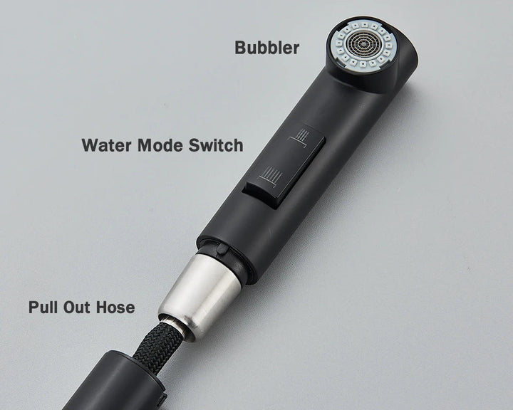 FlexiJet Black extendable kitchen faucet Stornfield