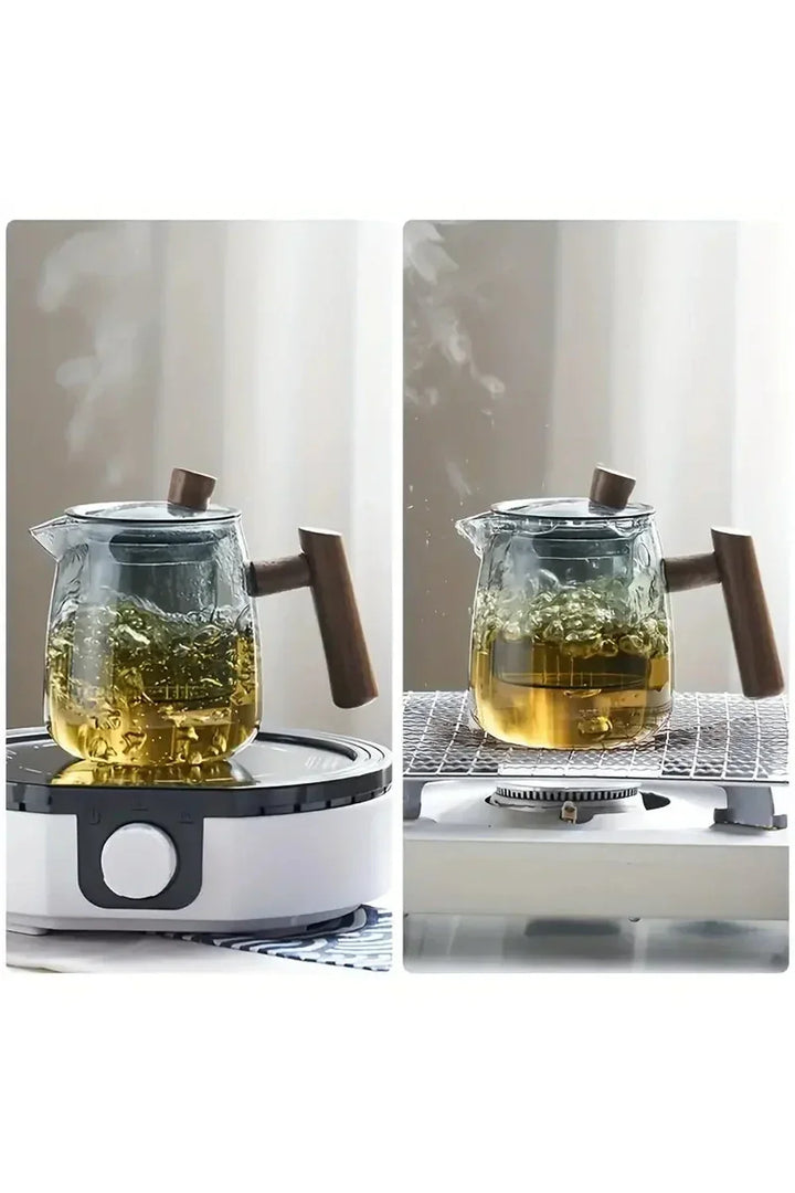 Stornfield | Wood Handle Glass Teapot