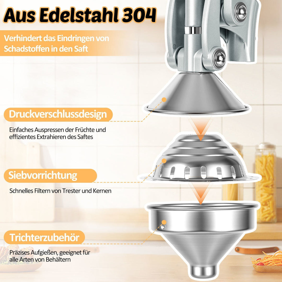 Manual Juice Press Citrus Press Stainless Steel | Stornfield