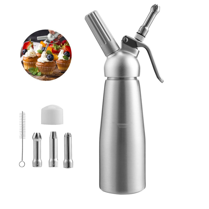 Sahnespender Alu with 3 nozzles 500ml | Stornfield